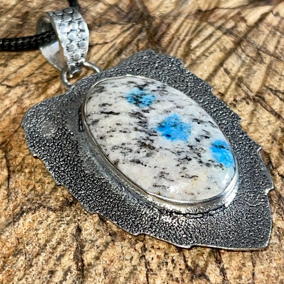 Raindrops K2 Azurite Pendant 2 1/2” - Picture 9 of 14